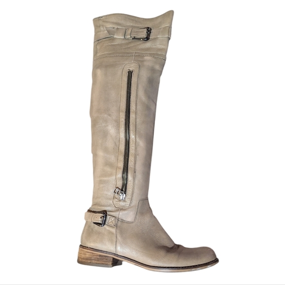 STEVEN by Steve Madden Sabra Knee-high Boot Ivory Taupe size 7.5 - Picture 3 of 8